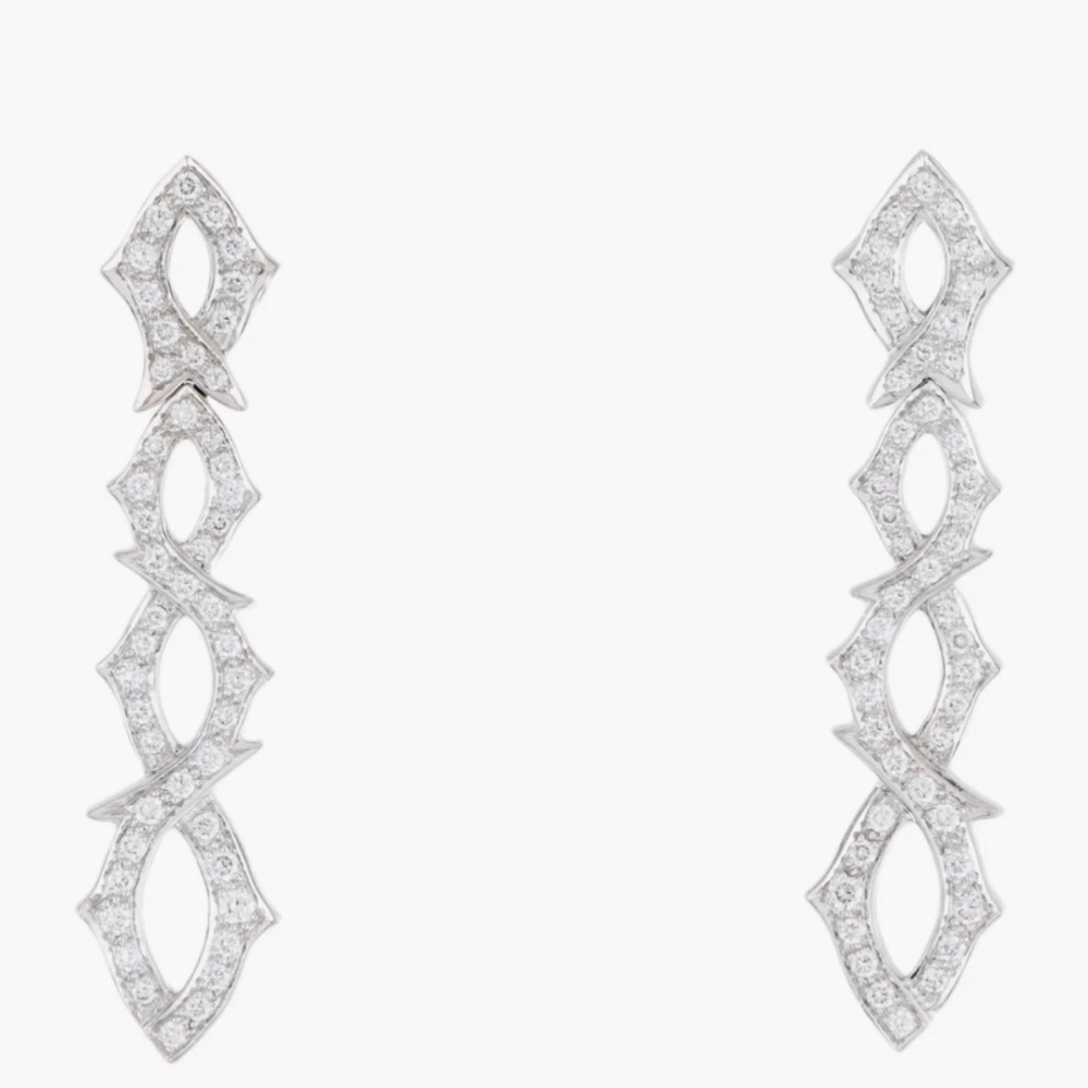 Stephen Webster Silver Geometric Statement Earrin… - image 1